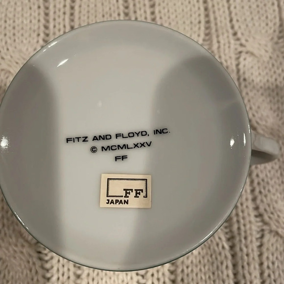 4 Vintage Fitz and Floyd Flat cups. Tattersall pattern 1975 discontinued . - Picture 7 of 7